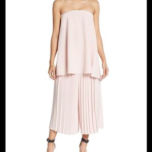 Tibi Simone light pink strapless top